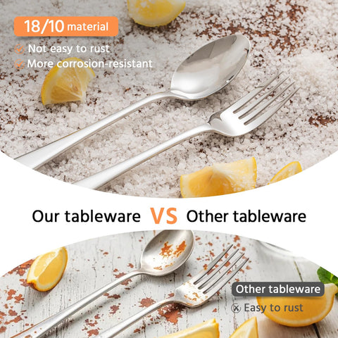 Kingstone silverware forks on a dining table setting.