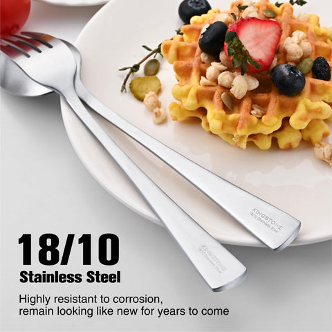 Kingstone ergonomic handles provide comfortable grip during meals.