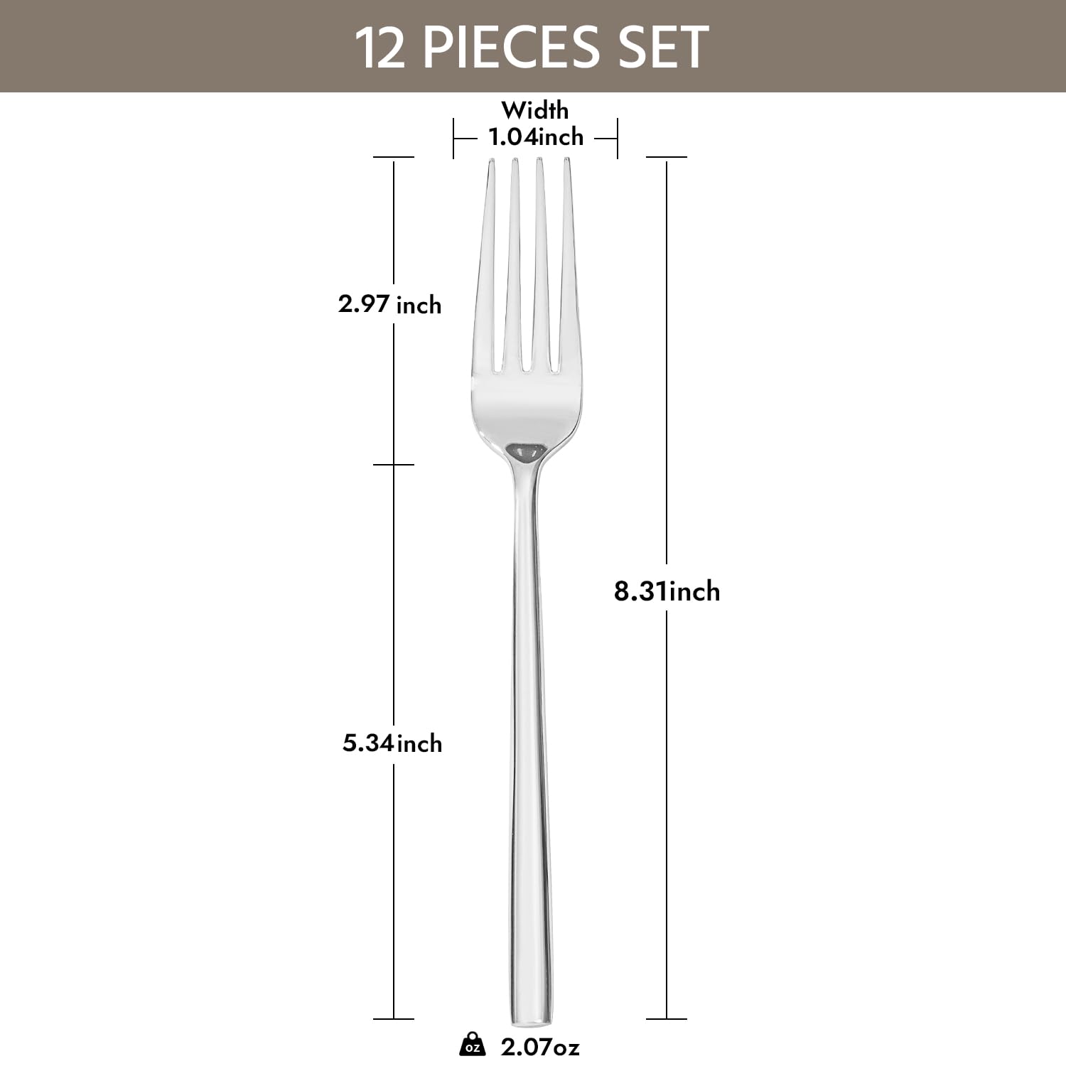 Kingstone silverware set close-up showing mirror finish and refined detailing.