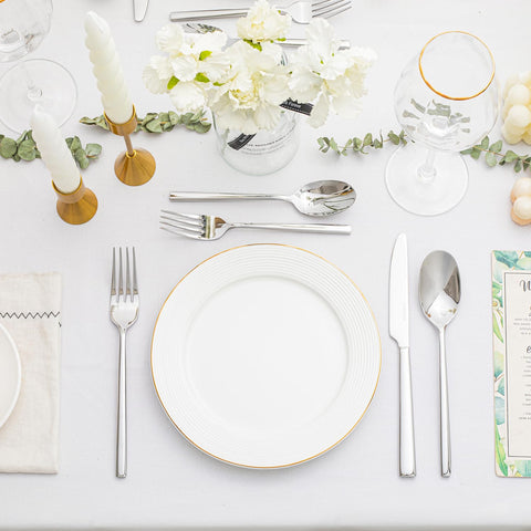 KINGSTONE slotted serving spoon helps drain vegetables at the table.