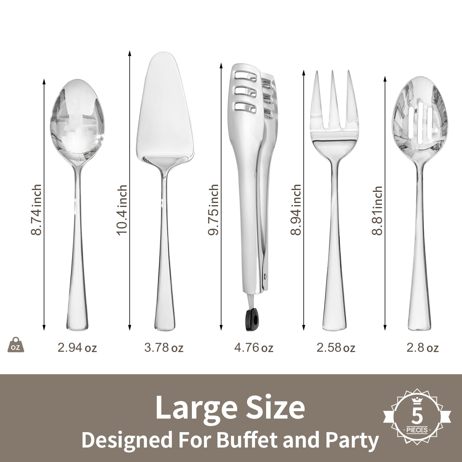 KINGSTONE slotted spoon draining liquids for precise serving