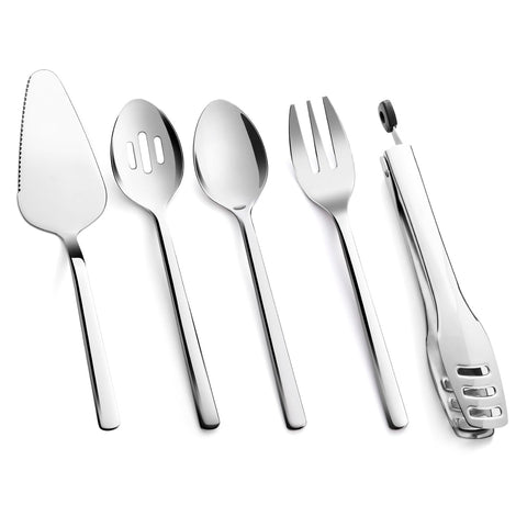 KINGSTONE slotted spoon in a sleek mirror finish for easy serving of salads and pasta