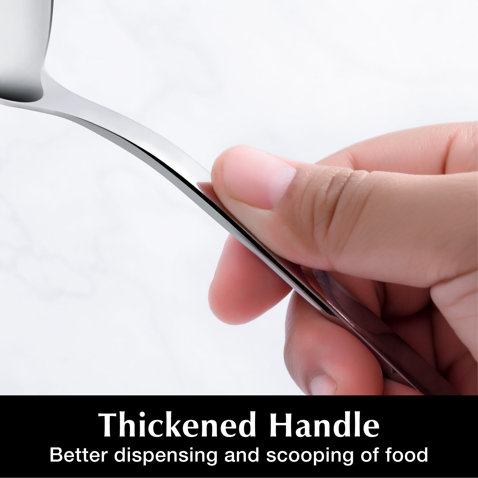 Kingstone 9.84 inch solid serving spoon – robust grip and weight