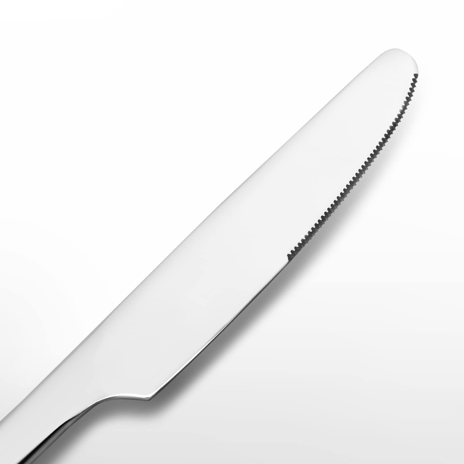 KINGSTONE stainless-steel knives with sleek handle design for comfortable grip during meals.