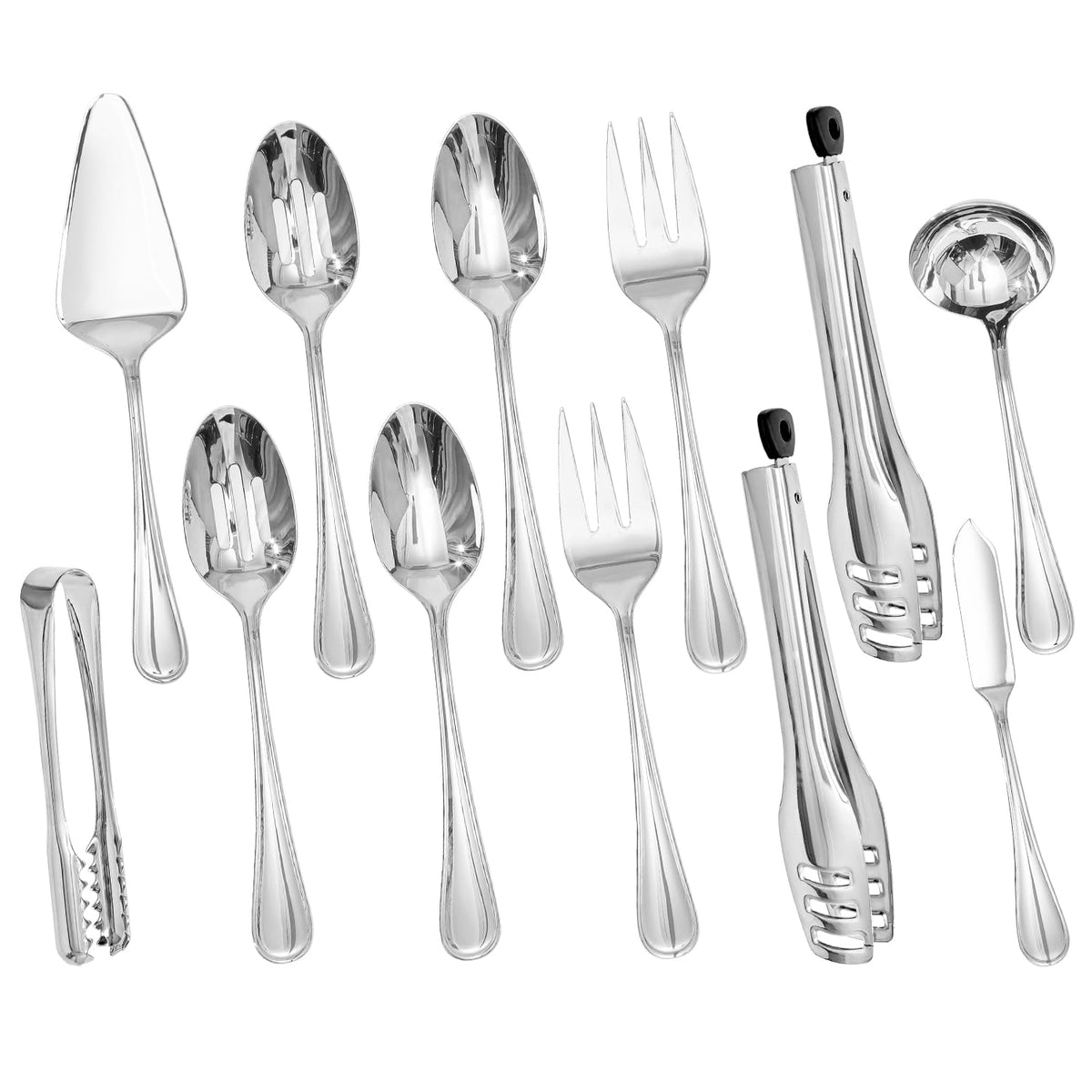 Kingstone teardrop serving spoon with polished finish for elegant buffet presentations