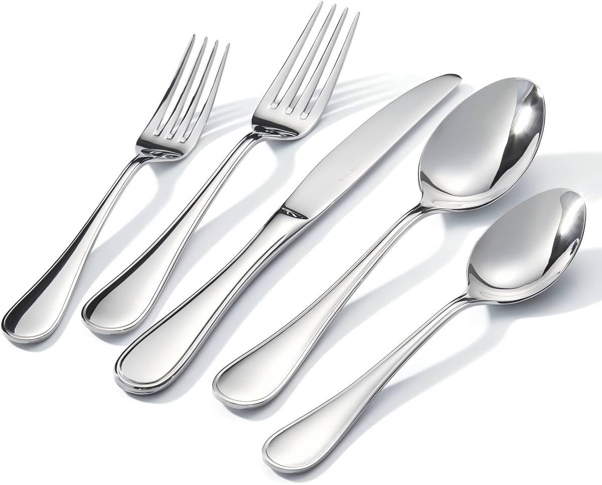 Kingstone teardrop silverware dinner forks with a sturdy, elegant grip for daily dining