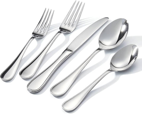 Kingstone teardrop silverware dinner forks with a sturdy, elegant grip for daily dining