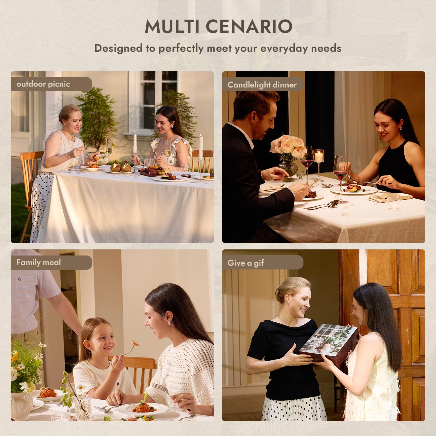 Kingstone teardrop silverware mirror-polished finish adds premium shine to table settings