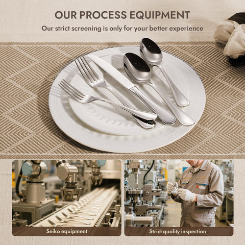 Kingstone teardrop silverware on dining table complements modern decor.