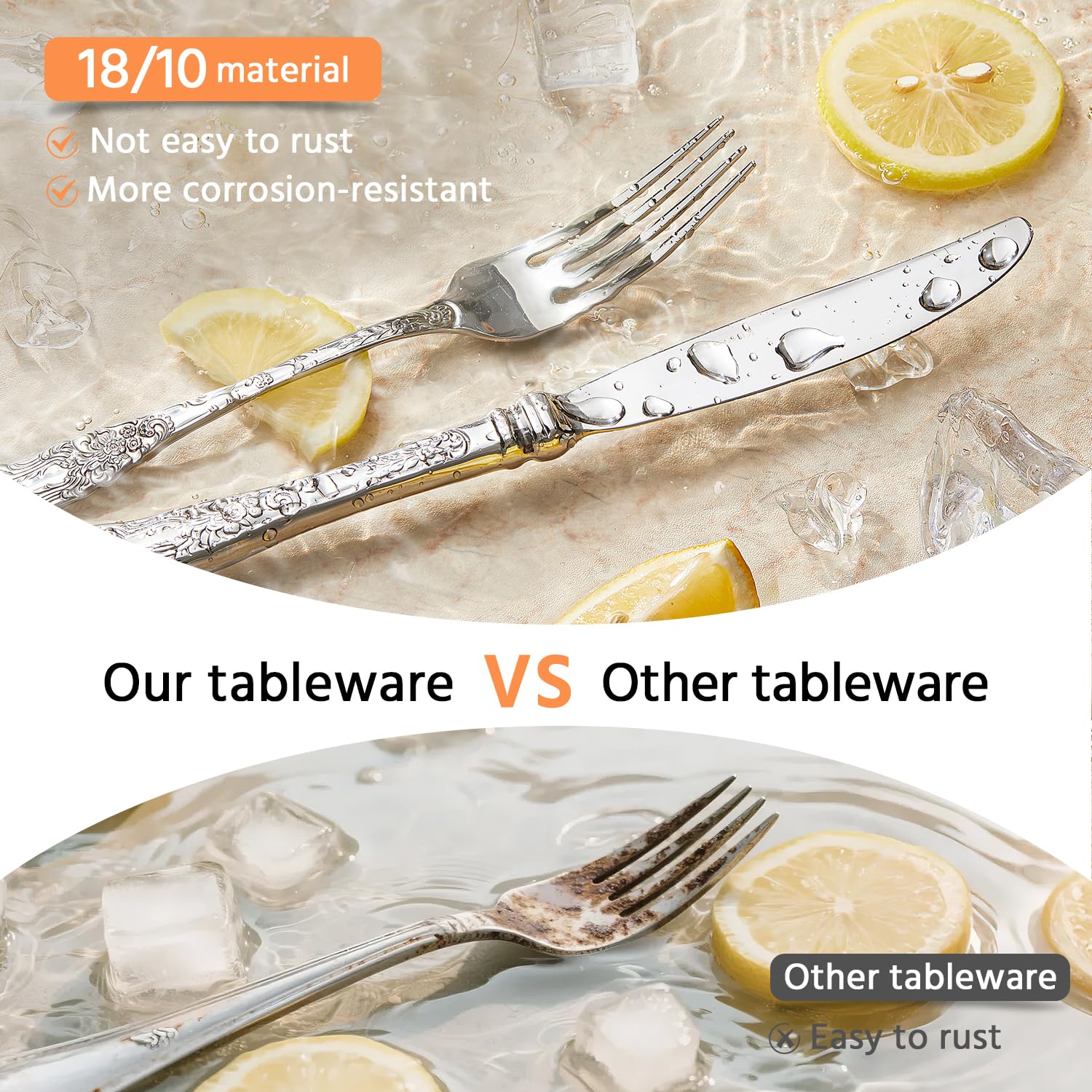 KINGSTONE vintage carved salad forks with thick handles