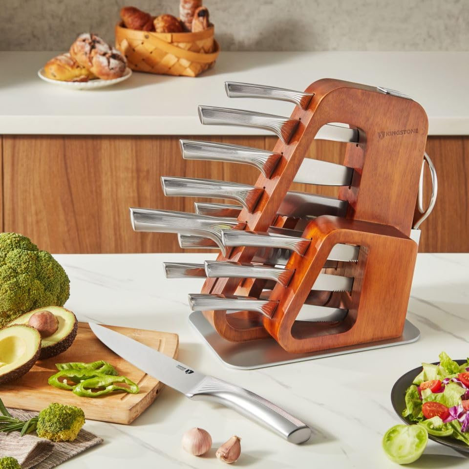 KINGSTONE gift-ready knife set suits housewarmings and special occasions.
