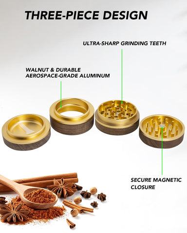 Kingtop grinder compact size fits countertops and drawers for daily use