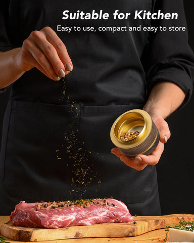 Kingtop grinder with magnetic lid enables easy filling and quick cleanup