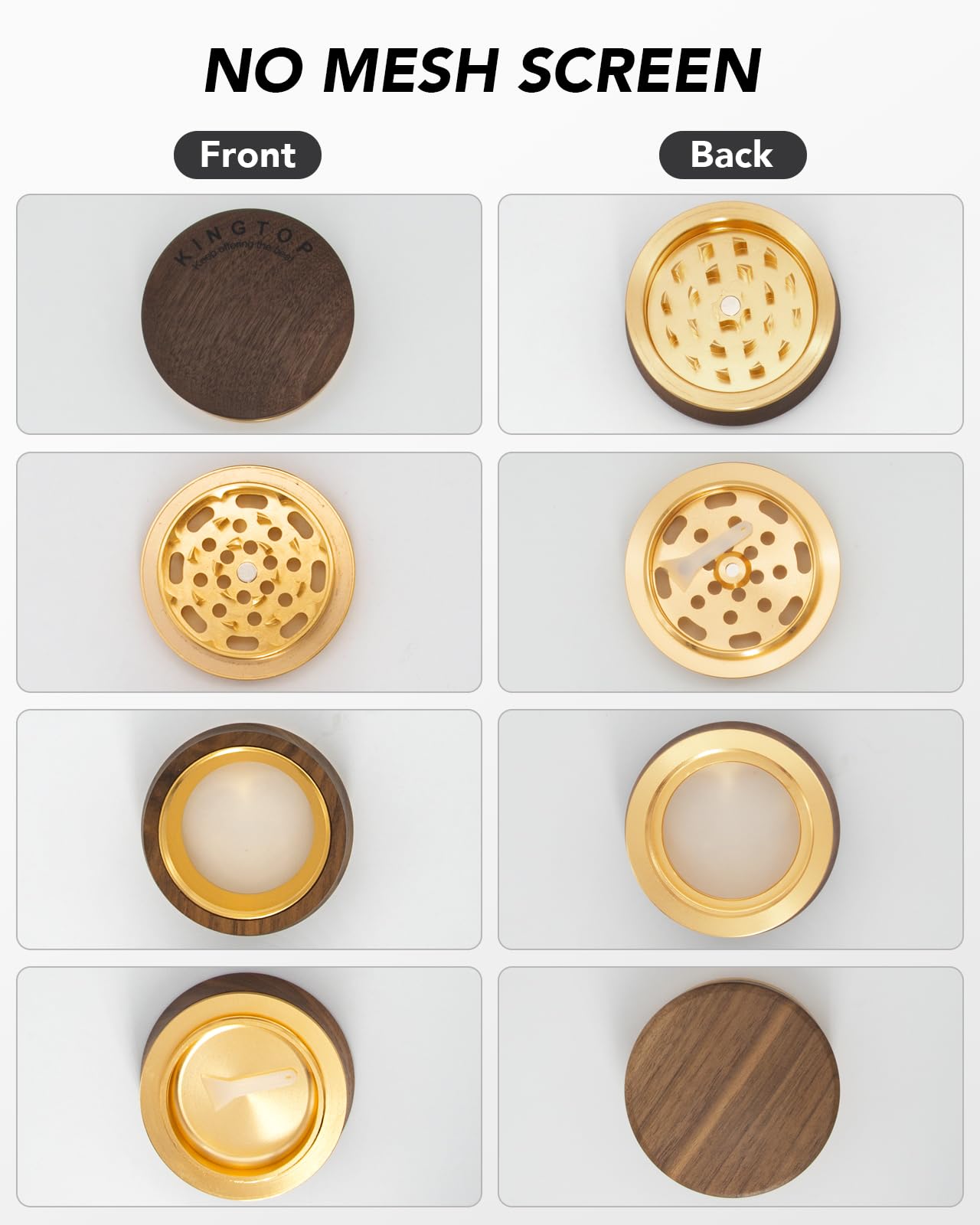 KINGTOP grinder handle shown in ergonomic design for comfortable grinding.