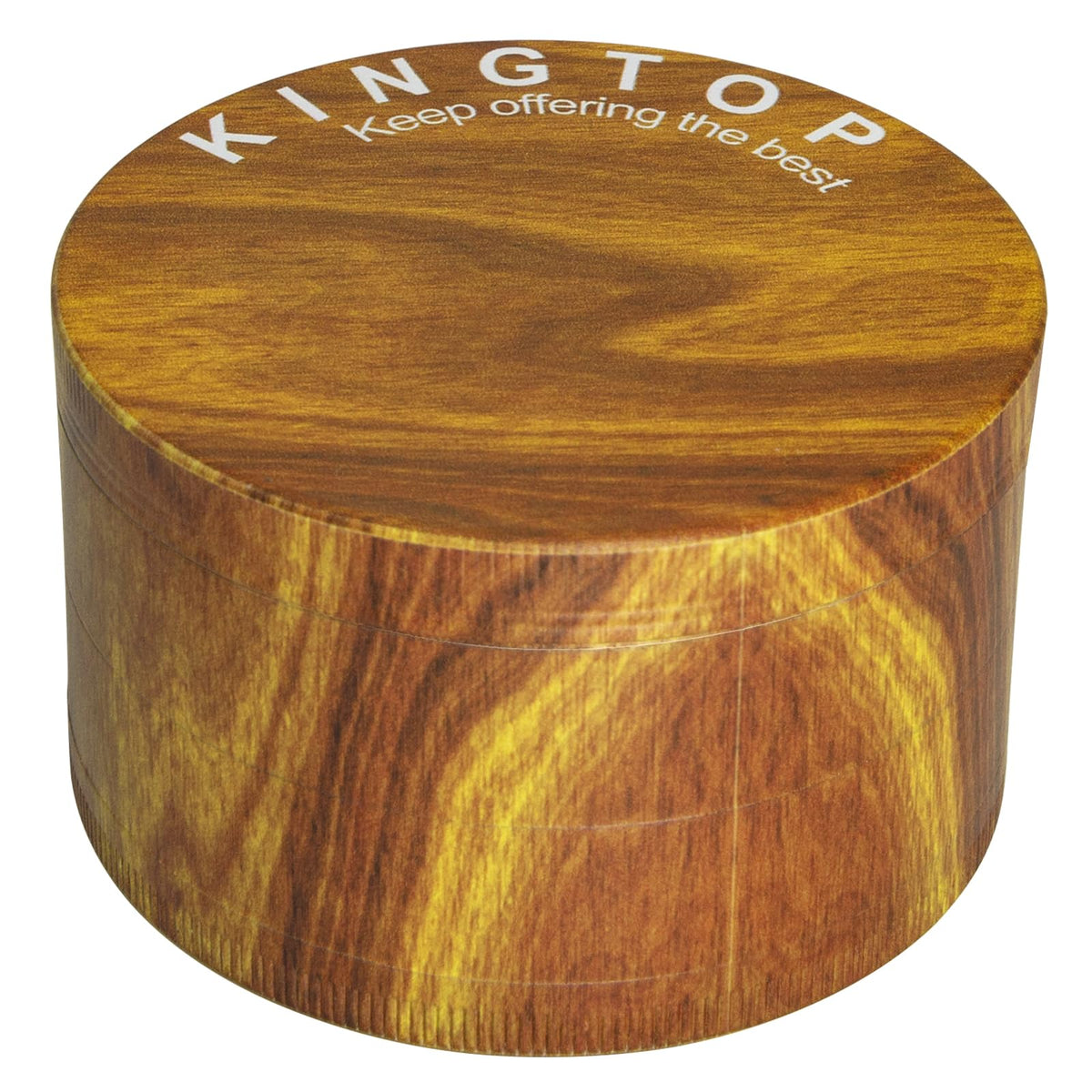 KINGTOP grinder wood grain brown exterior for easy spice grinding