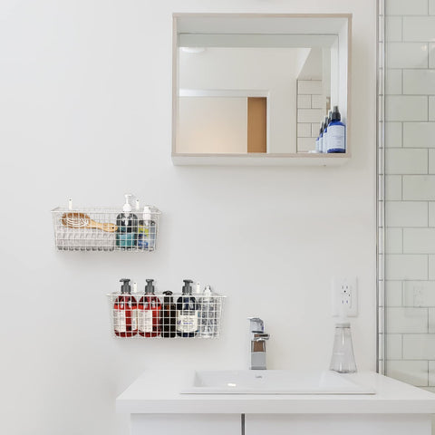 KINLINK durable metal wire baskets resist rust and wipe clean after use.