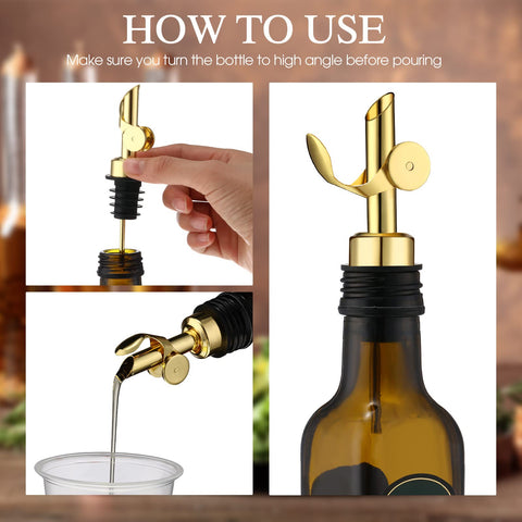 Kinlop gold pourer set adds a premium look to kitchen or bar setups.