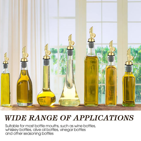 Kinlop pour-control spouts ideal for wine, vinegar, and oil in bars and homes.