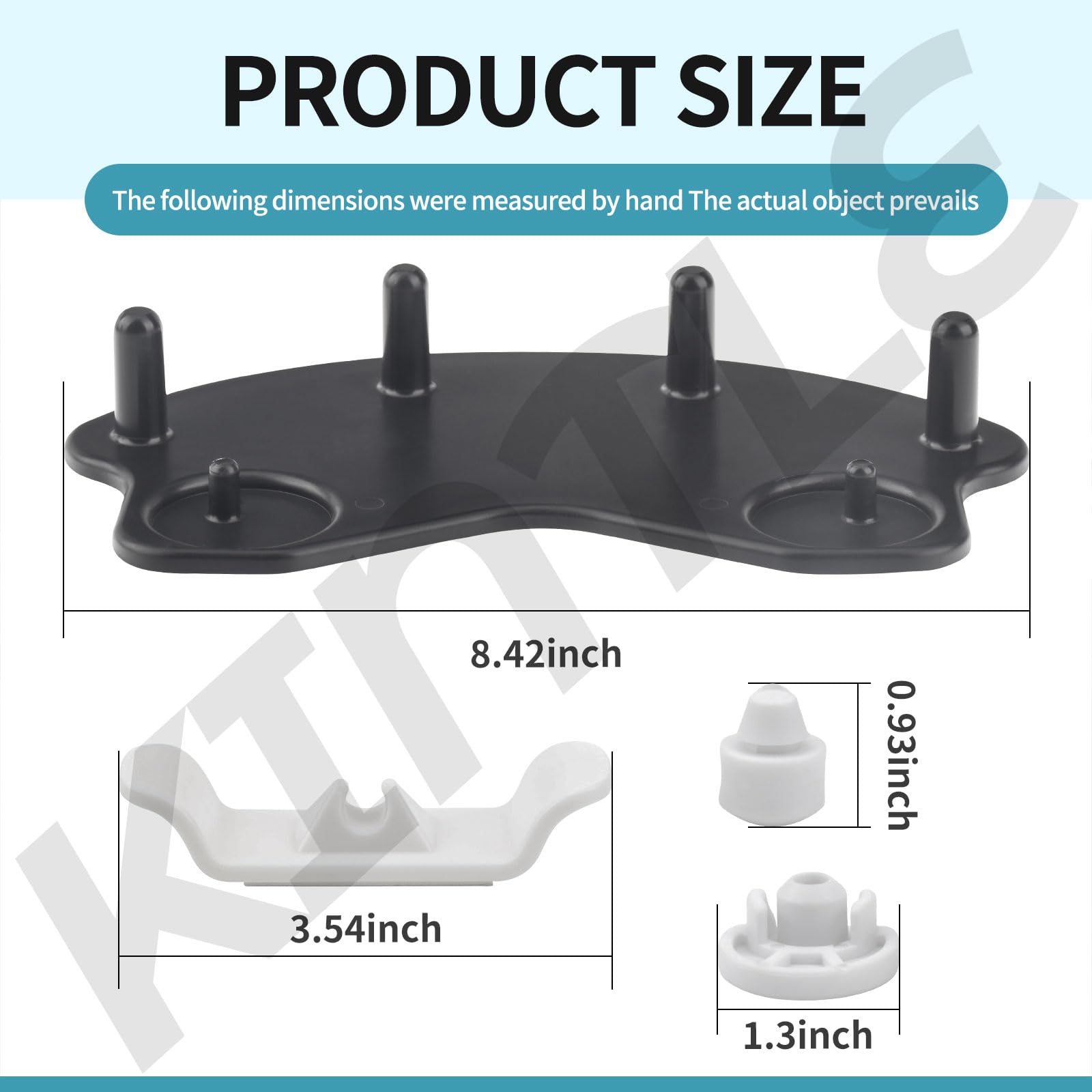 KINTLE stand mixer side view shows tidy, accessible back-mounted organizer