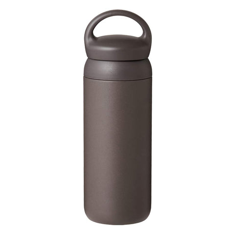 Kinto DayOff Tumbler dark gray front view, ideal for on-the-go hydration