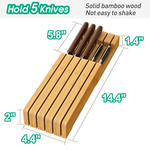 Kiplant knife-slot close-up shows precise, tidy slots for safe organization.