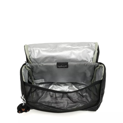 Kipling Kichirou lunch bag netted lining organized for small items.