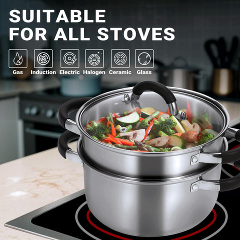Kirecoo 3.2QT steamer is dishwasher safe for easy cleanup