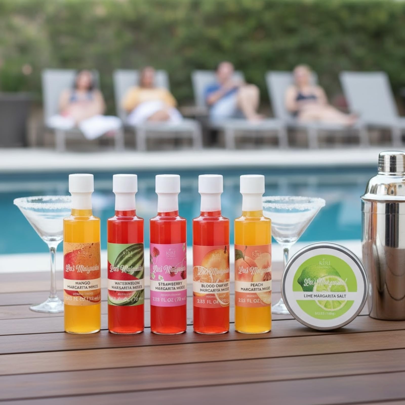 Kiri & Sons blood orange margarita mix bottle with tangy finish.
