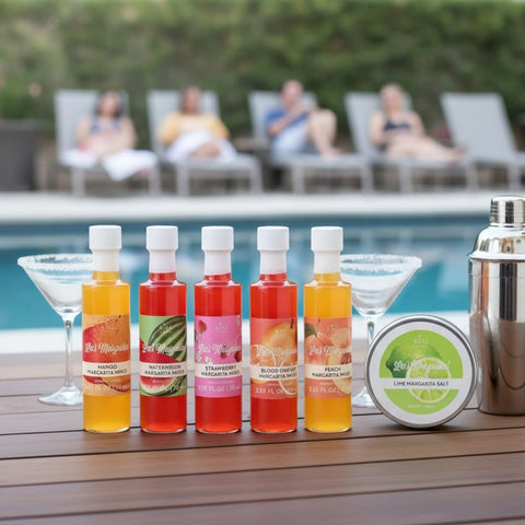 Kiri & Sons blood orange margarita mix bottle with tangy finish.
