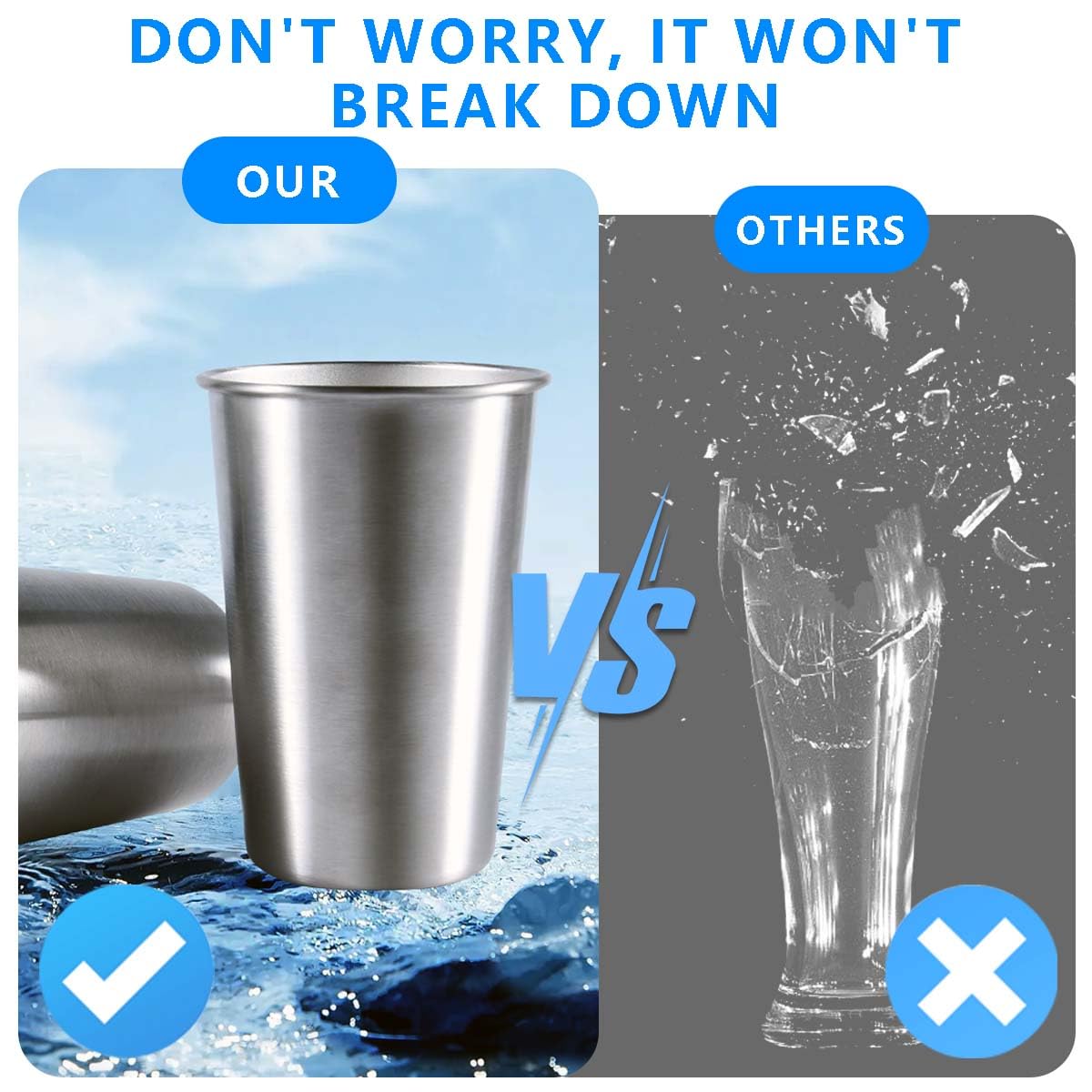 KISEER 5-pack cups in packaging ready for restaurant or home use.