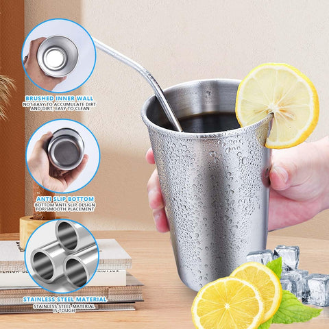 KISEER pint cups suitable for kids and adults with 500 ml capacity.