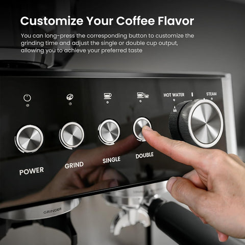Removable water tank for easy filling and monitoring on the Kismile machine