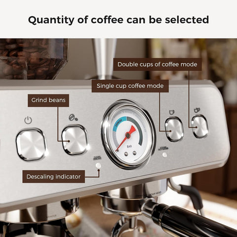 Kismile steam wand demonstrates milk texturing for silky lattes and creamy cappuccinos.