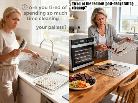 Kispog silicone dehydrator sheets 14x14 laid flat to promote even airflow in the dehydrator.