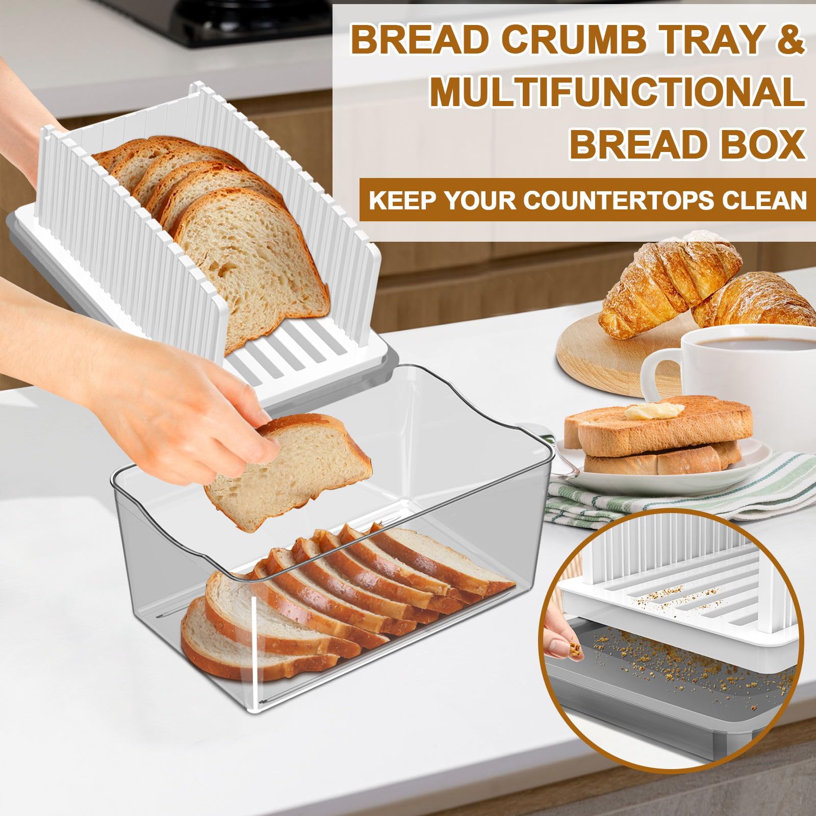 Kiss Core Adjustable Slicing Guide width for uniform slices of homemade loaf