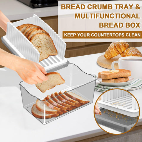 Kiss Core Adjustable Slicing Guide width for uniform slices of homemade loaf