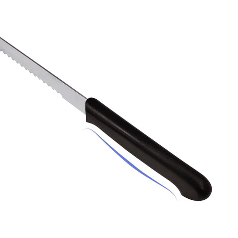 Kiss Core bread knife showcased in kitchen prep for wide loaves.