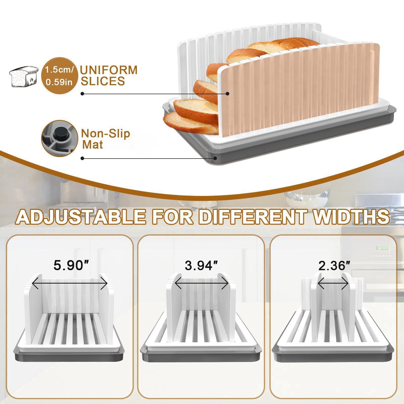 Kiss Core bread slicer foldable-design ready for compact storage after use.