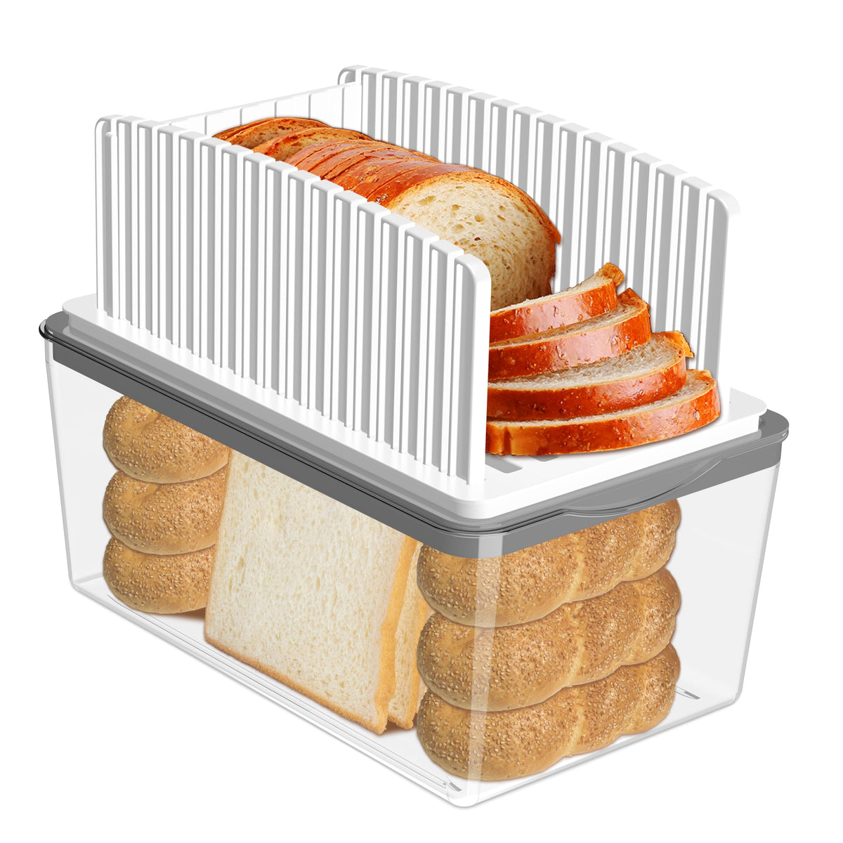 Kiss Core Upgrade Bread Slicer assembly on counter for easy bread prep