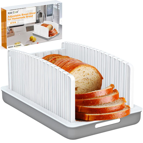Kiss Core Upgrade Bread Slicer with setup guide for clean, even slices.