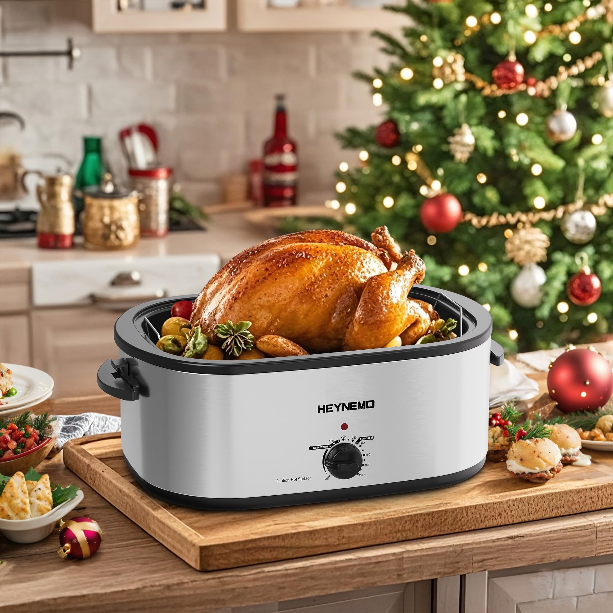 Kiss the Water Roaster Oven 28Qt turkey capacity up to 30 lb.
