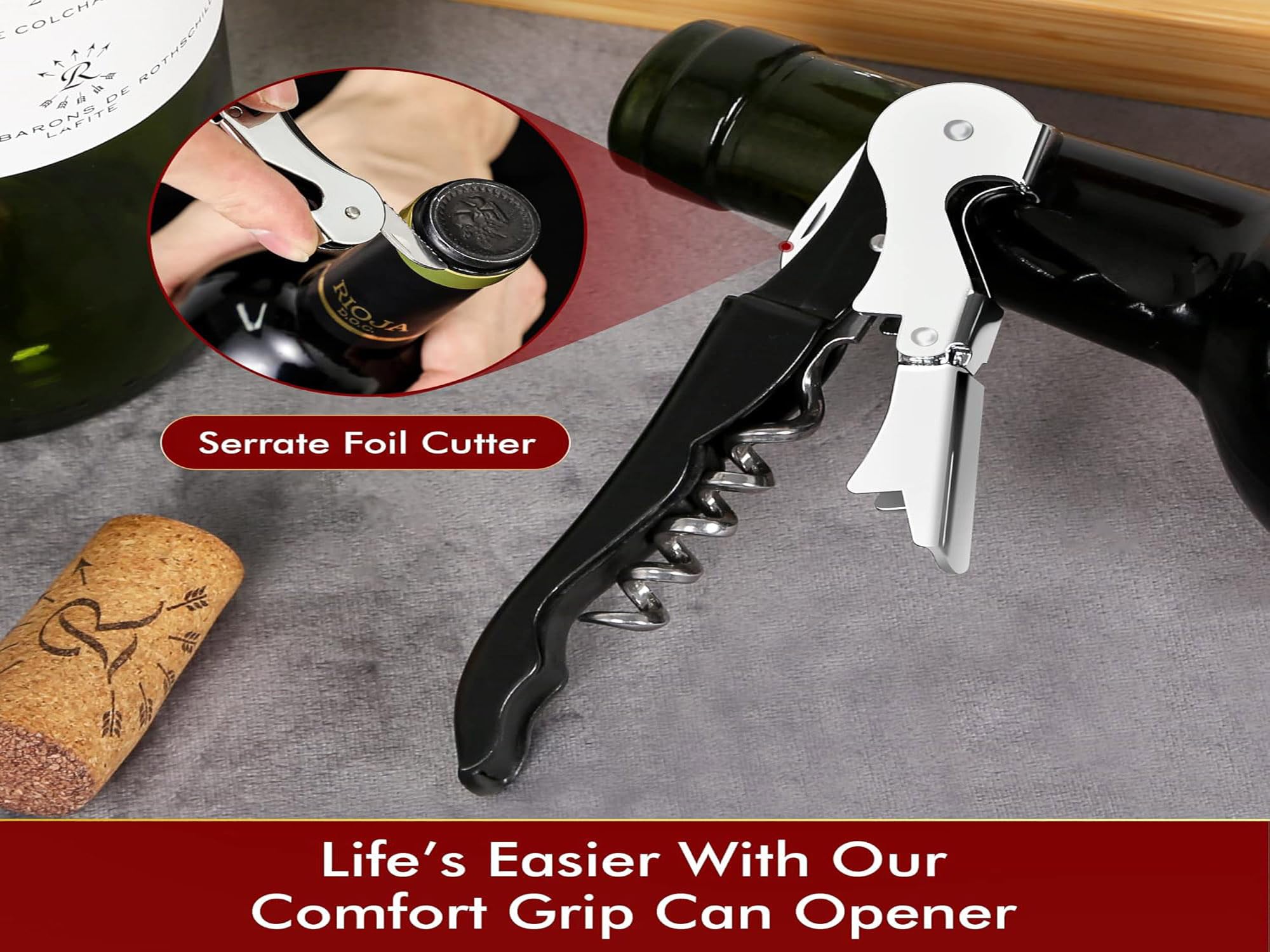 Kit-Home stainless steel wine key designed for reliable bottle opening