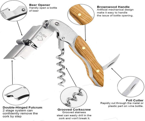 Kit-Home strong corkscrew at 90g for durable service in busy bars