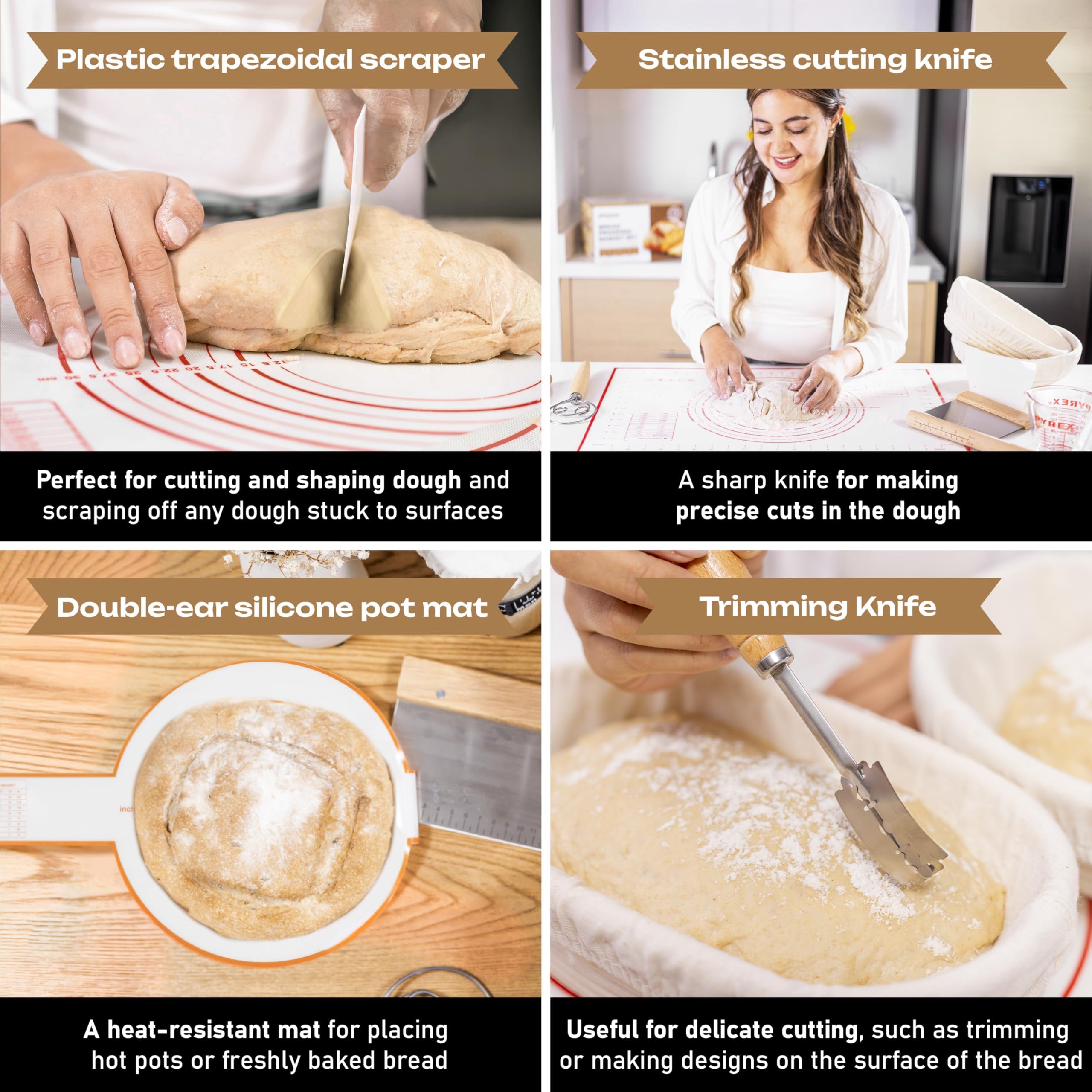 KITCHAD cleaning brush helps remove flour from tools