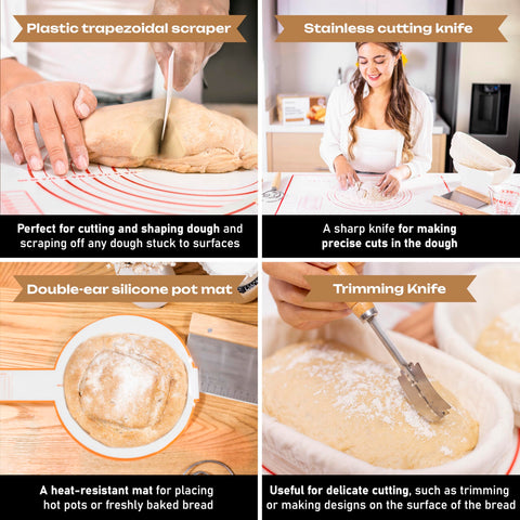 KITCHAD cleaning brush helps remove flour from tools