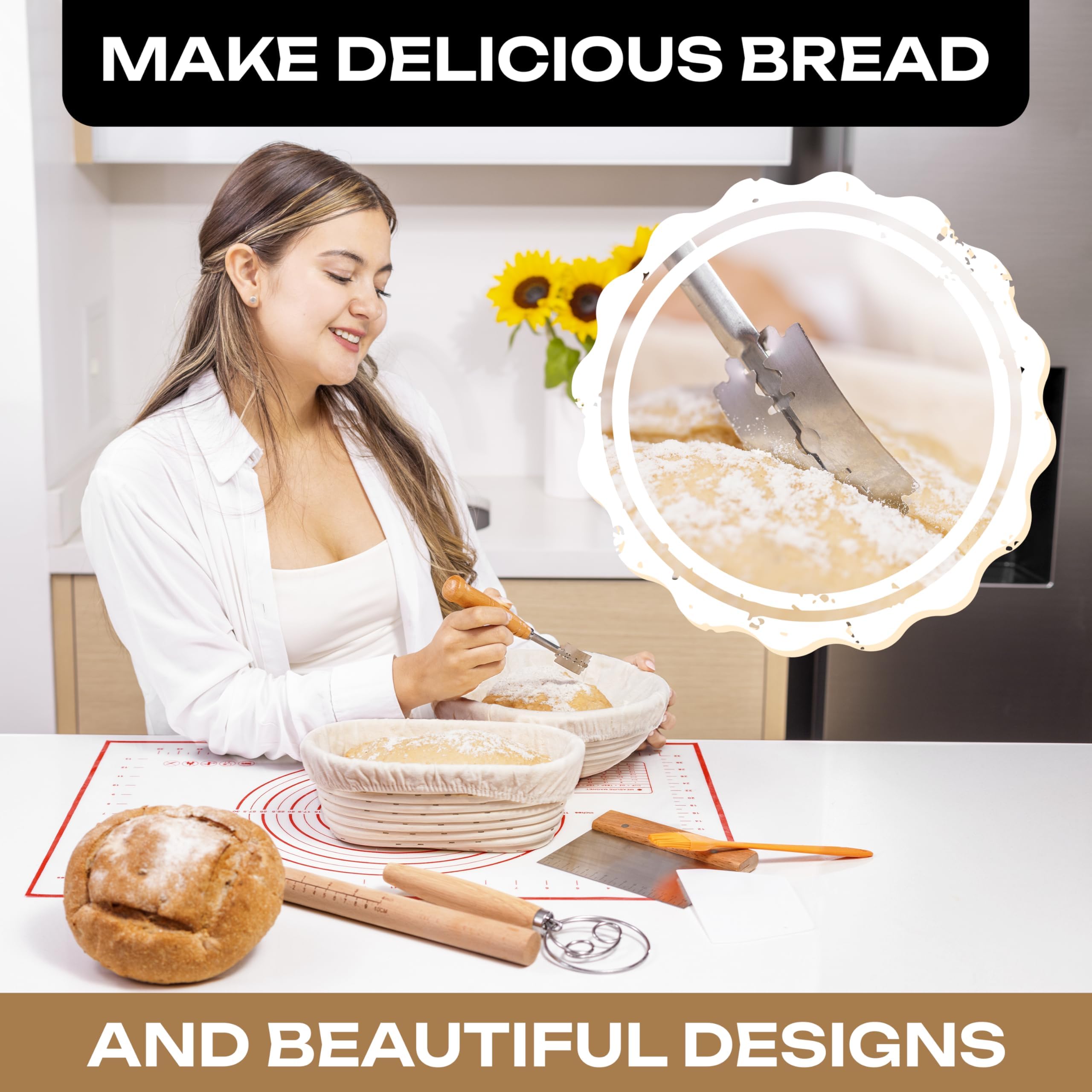 KITCHAD kneading mat provides non-slip surface for dough handling