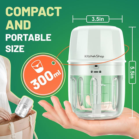 KitchekShop 350ml Mini Mincer, compact yet capable for small batches.