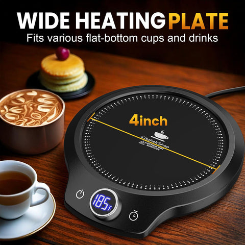 KitchekShop fast-heating-mug-warmer easy-clean surface for maintenance.