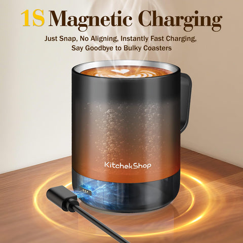 KitchekShop spill-resistant lid helps prevent spills during use.