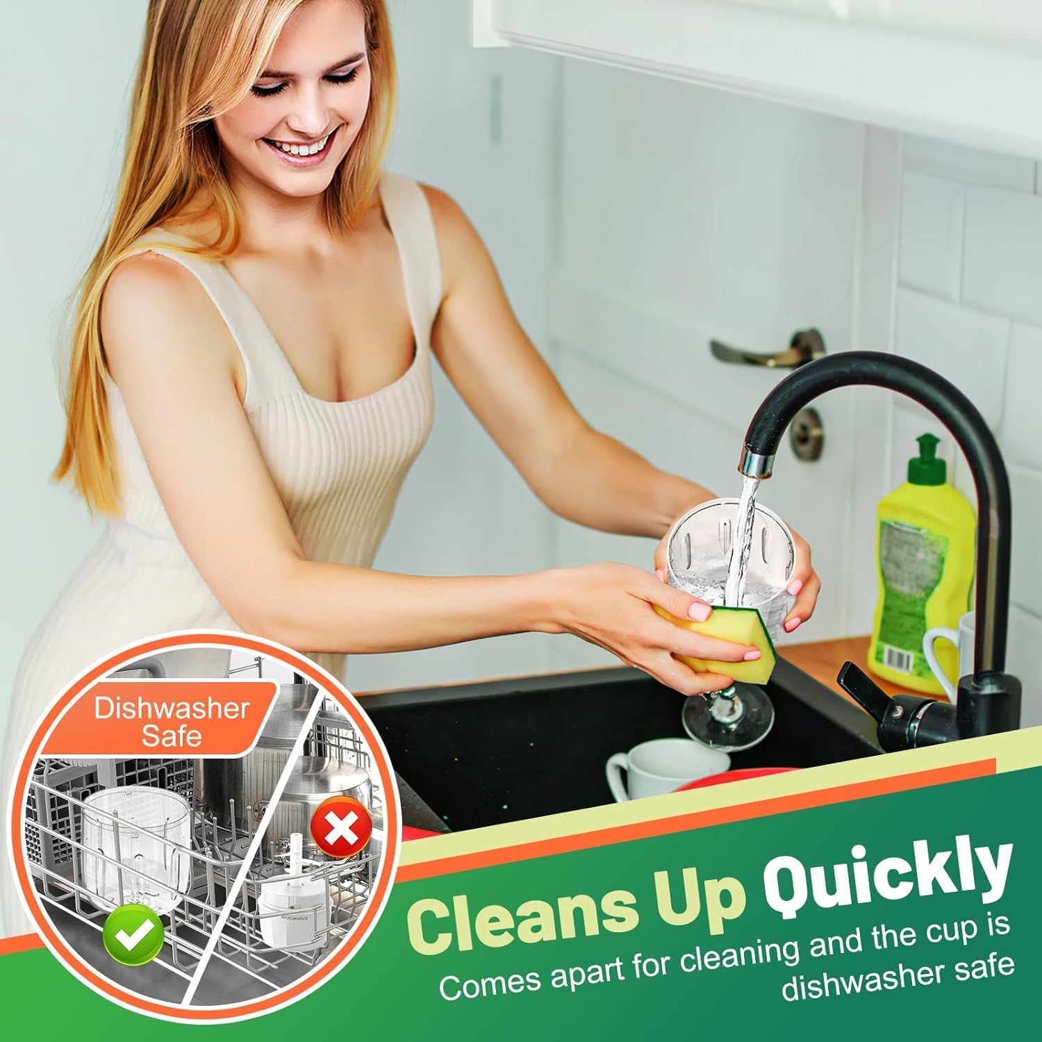KitchekShop Waterproof design, easy cleaning and direct washing.
